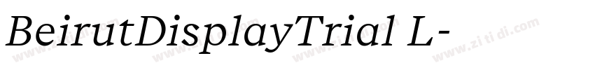 BeirutDisplayTrial L字体转换 BeirutDisplayTrial L字体转换